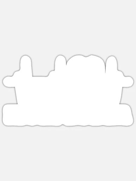 Hamburg - Sticker Größe S (10 x 10 cm) - Mattweiß