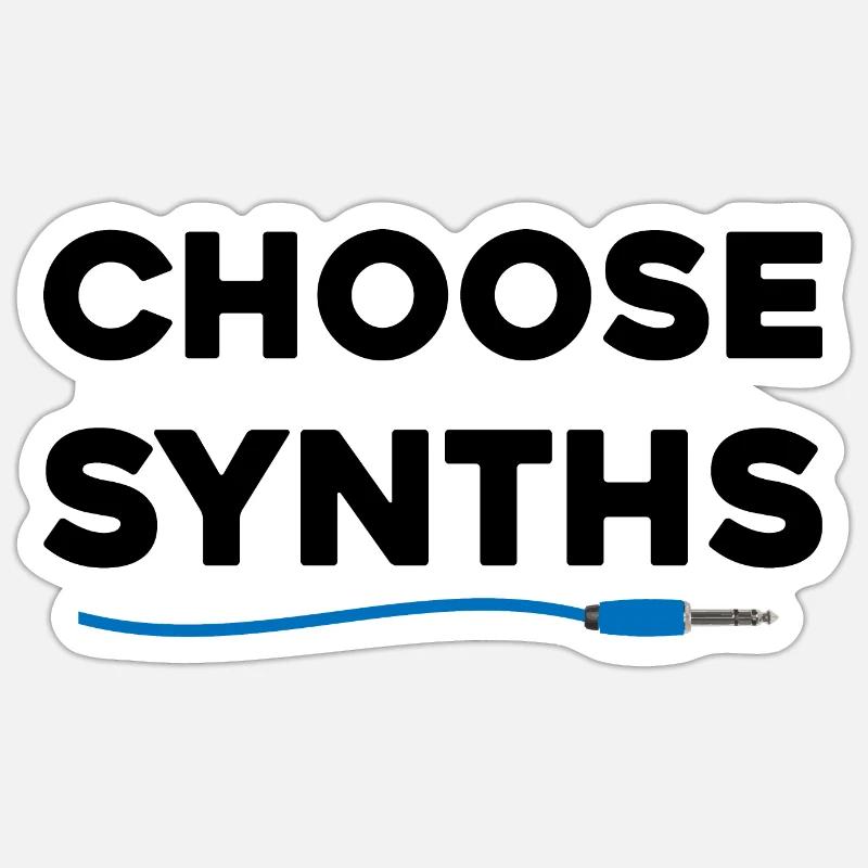 Choose Synths | Synthesizer Modular Analog Dark Sticker size S (10 x 10 cm)