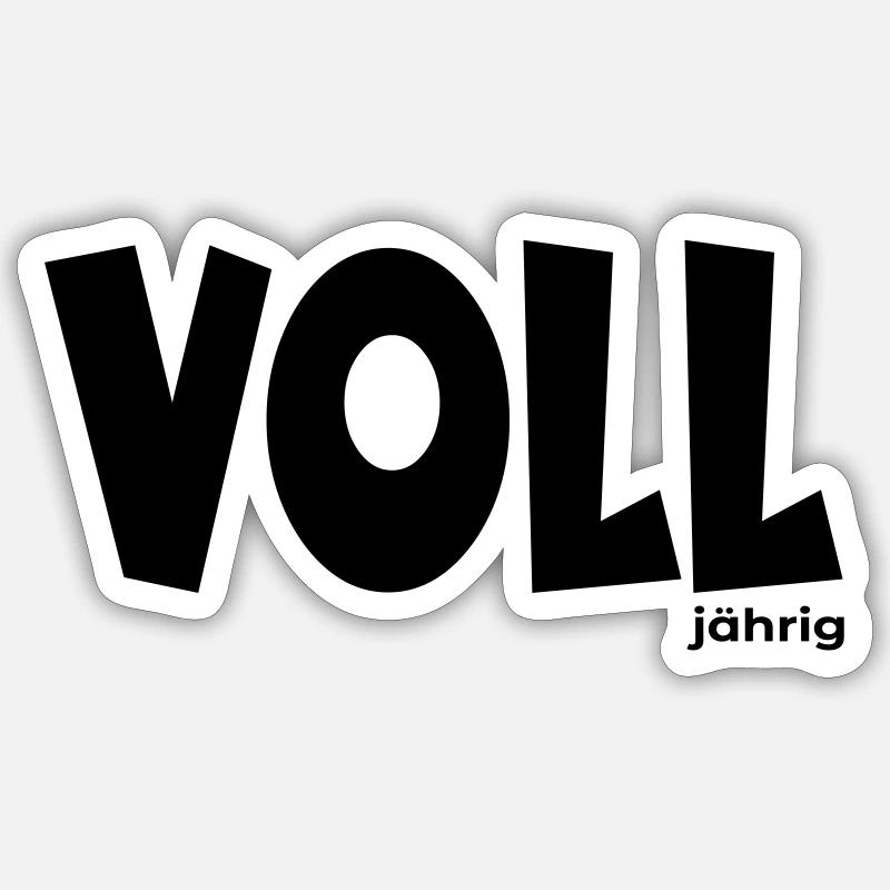 18. Geburtstag - Volljährig Sticker Größe S (10 x 10 cm)