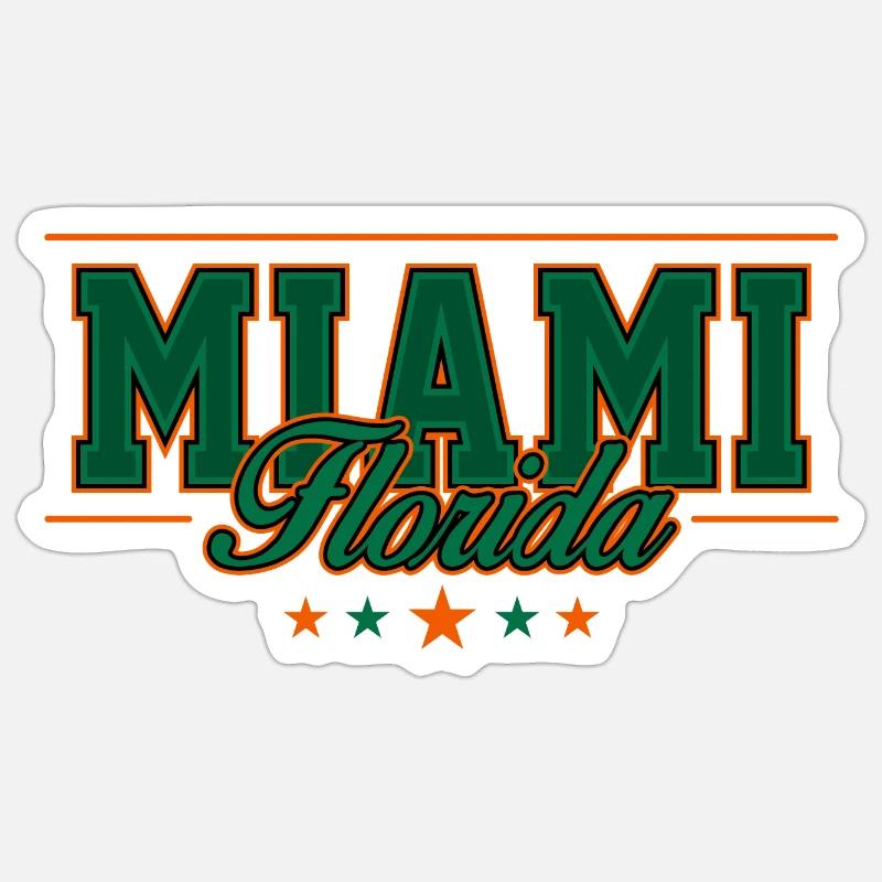 Miami - Sticker taille S (10 x 10 cm) - blanc mat
