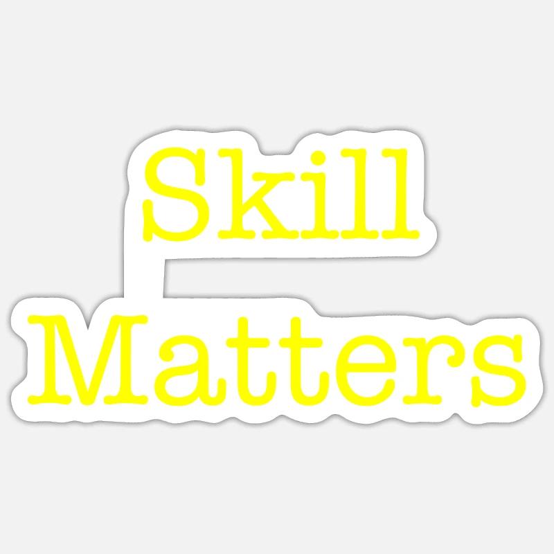 Compétences, ça compte - Sticker taille S (10 x 10 cm) - blanc mat
