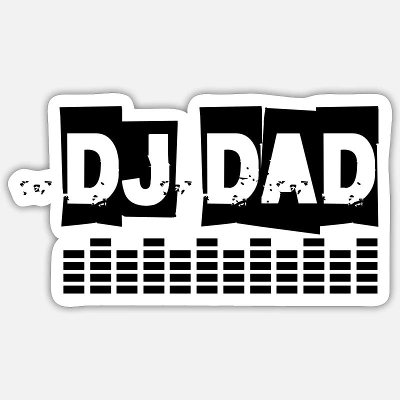 DJ DAD Draaitafel Equalizer Sticker maat S (10 x 10 cm)