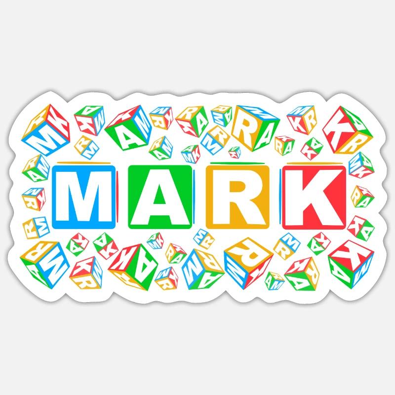 MARK colourful cubes Sticker Größe S (10 x 10 cm)