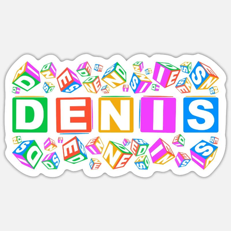 DENIS colourful cubes Sticker Größe S (10 x 10 cm)