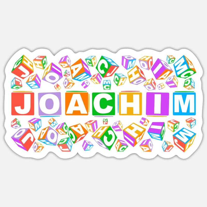 JOACHIM colourful cubes - Sticker Größe S (10 x 10 cm) - Mattweiß