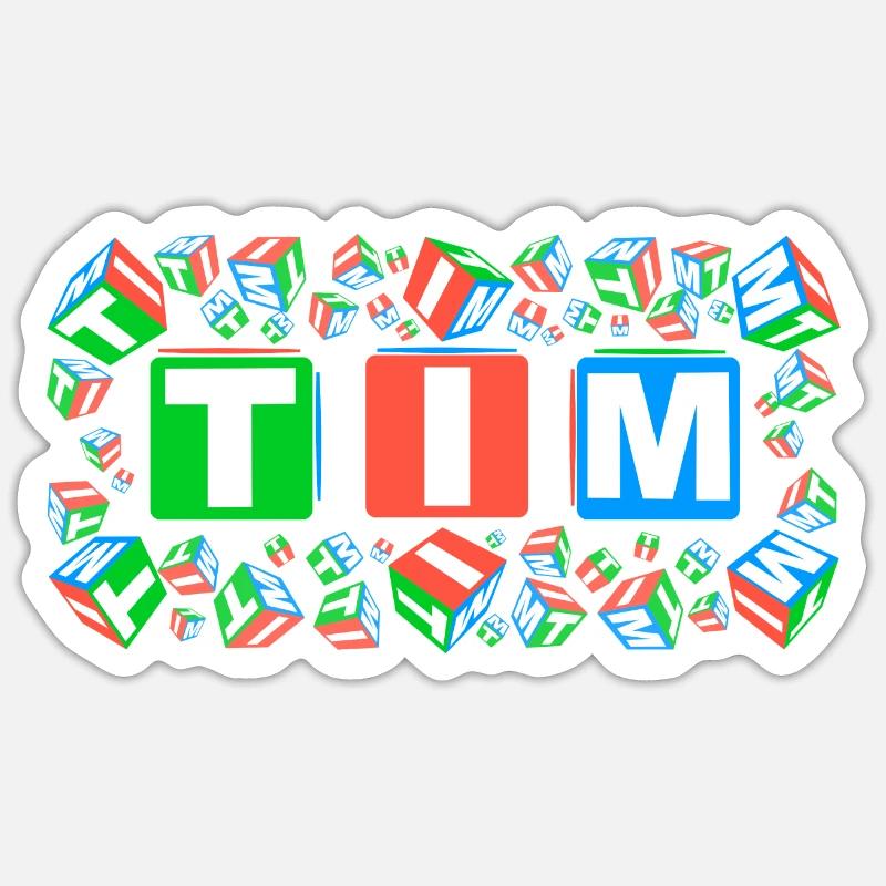 TIM colourful cubes Sticker Größe S (10 x 10 cm)