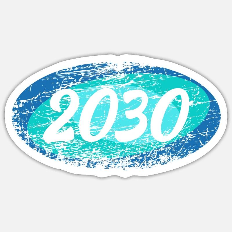 Elypse 2030 - Sticker size S (10 x 10 cm) - white matte