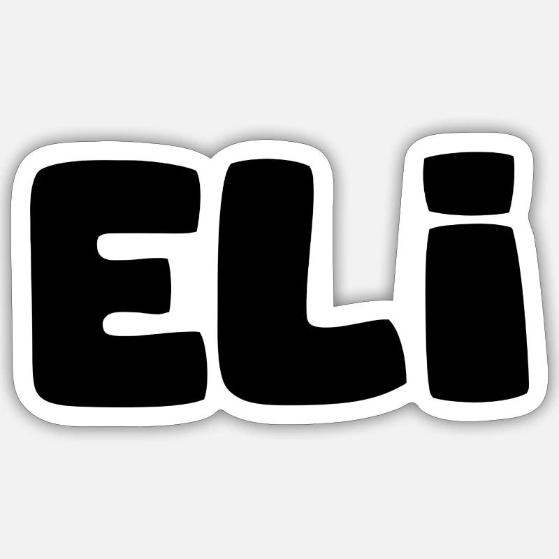 Name - Eli - Sticker size S (10 x 10 cm) - white matte