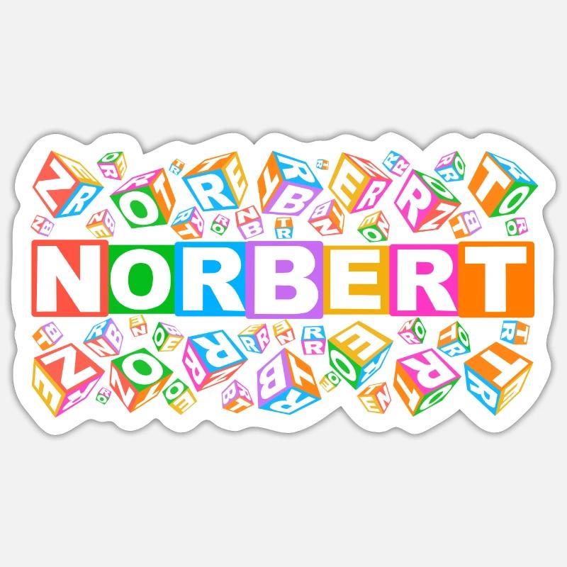 NORBERT colourful cubes Sticker Größe S (10 x 10 cm)