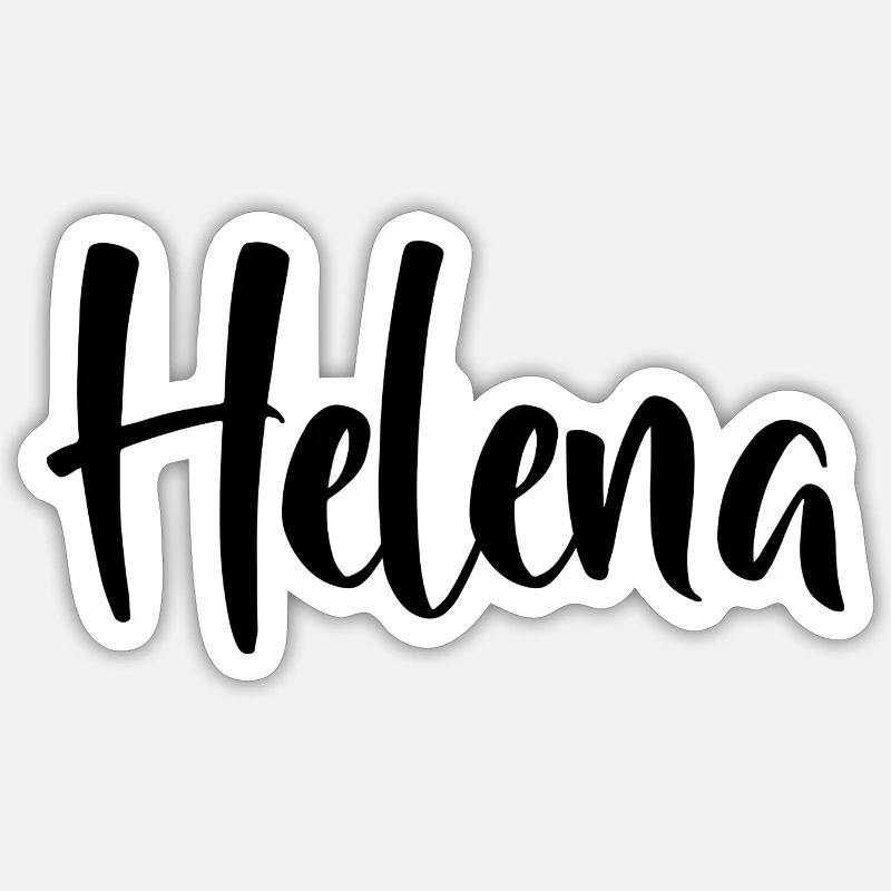 Nom - Helena - Sticker taille S (10 x 10 cm) - blanc mat