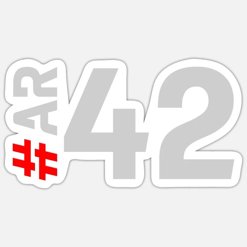 AR42-KARTON - Sticker Größe S (10 x 10 cm) - Mattweiß
