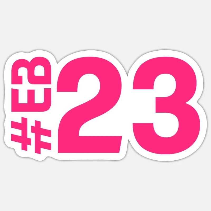 EB23 - Sticker taille S (10 x 10 cm) - blanc mat