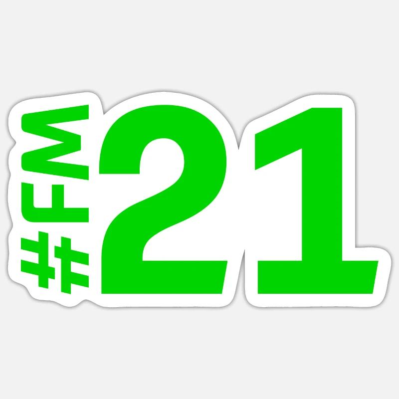 FM21 - Sticker size S (10 x 10 cm) - white matte