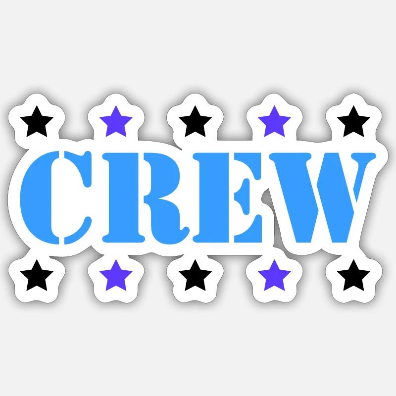 équipage - Sticker taille S (10 x 10 cm) - blanc mat