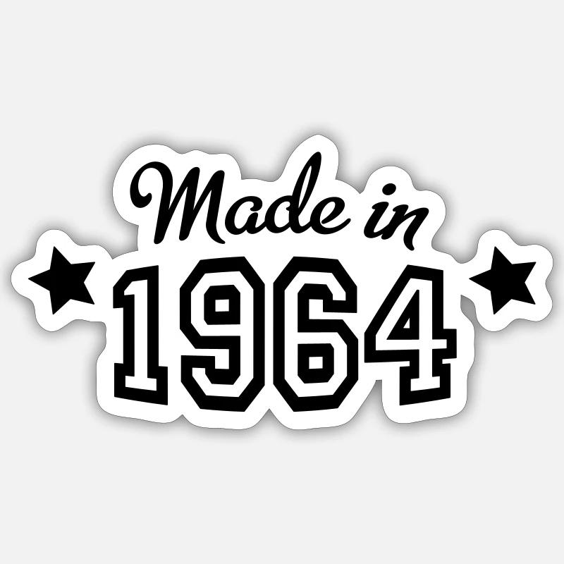 1964 - Sticker taille S (10 x 10 cm) - blanc mat