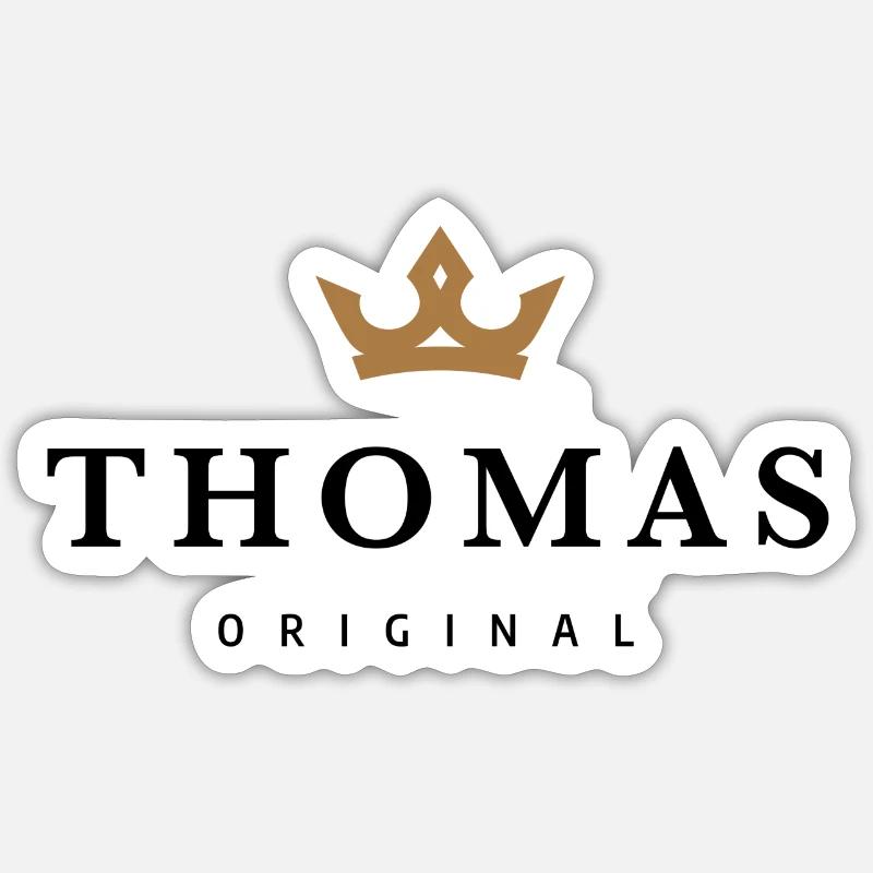 Thomas - Sticker size S (10 x 10 cm) - white matte
