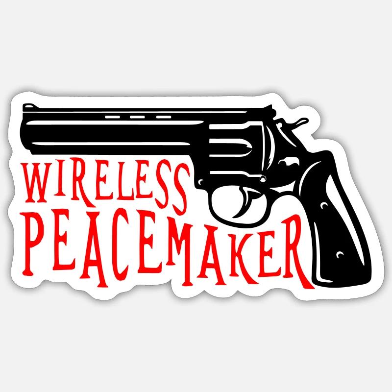 Revolver Wireless Peacemaker - Sticker size S (10 x 10 cm) - white matte