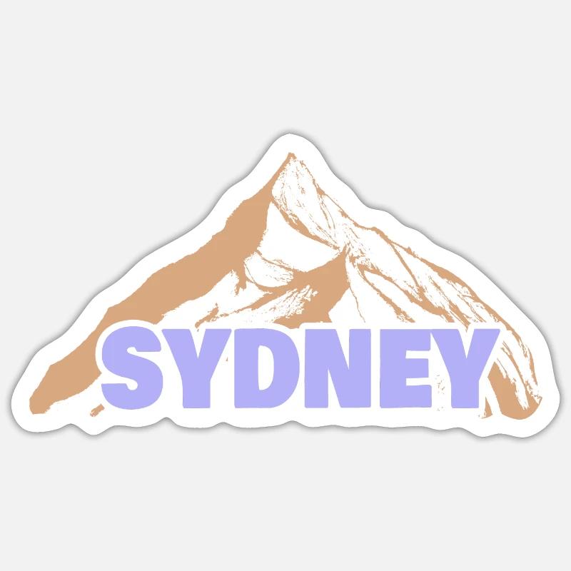 Sydney als Geschenkidee - Sticker Größe S (10 x 10 cm) - Mattweiß
