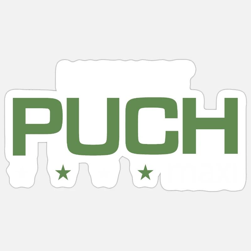 Puch Maxi - Sticker Größe S (10 x 10 cm) - Mattweiß