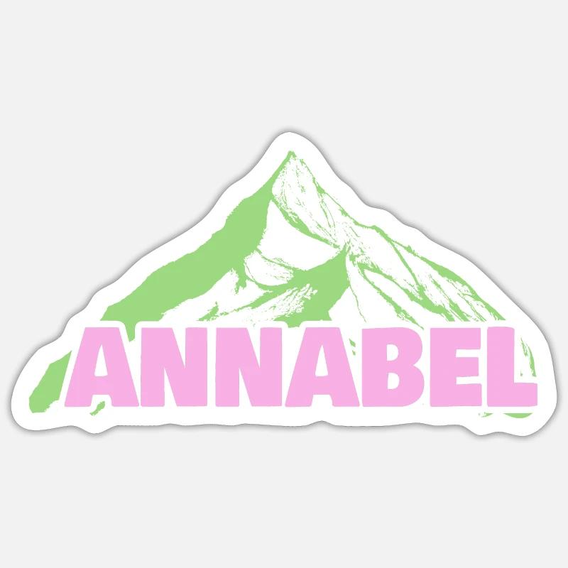 Alpinisme Annabel - Sticker taille S (10 x 10 cm) - blanc mat