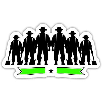 Silhouette de fermier Bauer - Sticker taille S (10 x 10 cm) - blanc mat - Devant