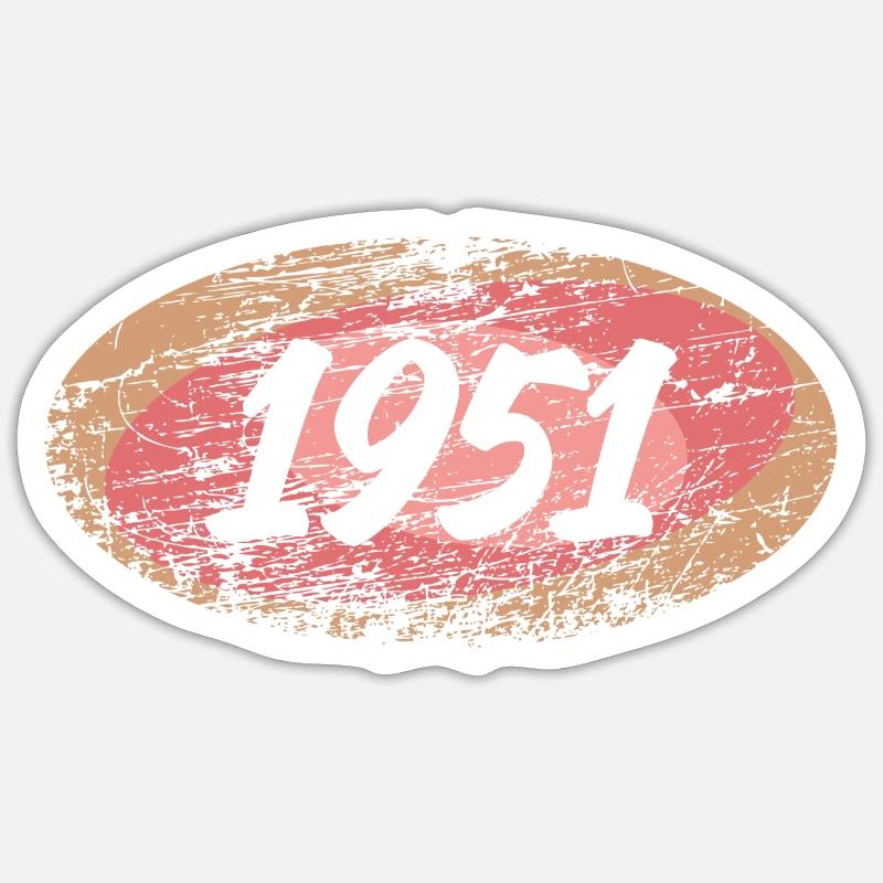 Summer 1951 - Sticker size S (10 x 10 cm) - white matte