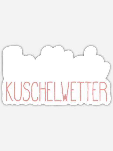 Herbst- Endlich Kuschelwetter Geschenk - Sticker Größe S (10 x 10 cm) - Mattweiß