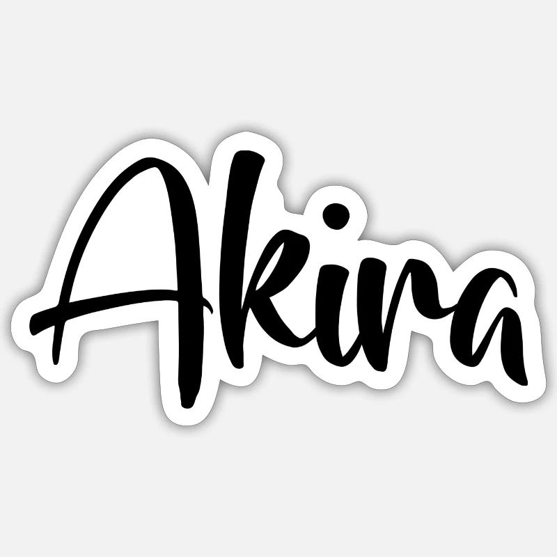 Name - Akira - Sticker size S (10 x 10 cm) - white matte