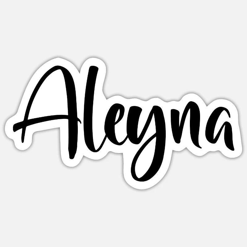 Name - Aleyna - Sticker Größe S (10 x 10 cm) - Mattweiß