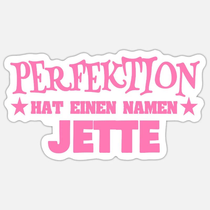 Jette - Sticker size S (10 x 10 cm) - white matte