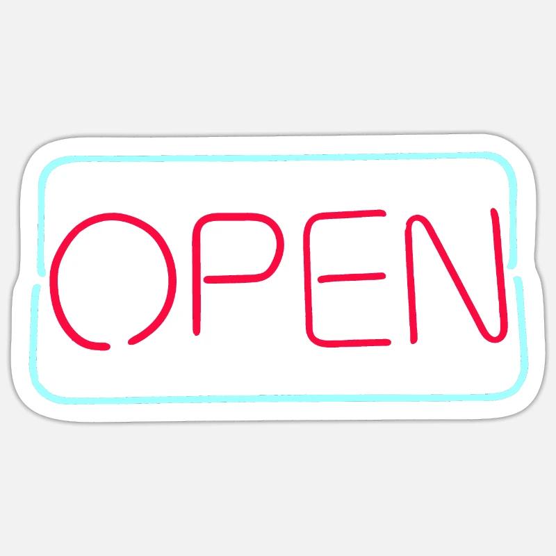 Open Sticker size S (10 x 10 cm)