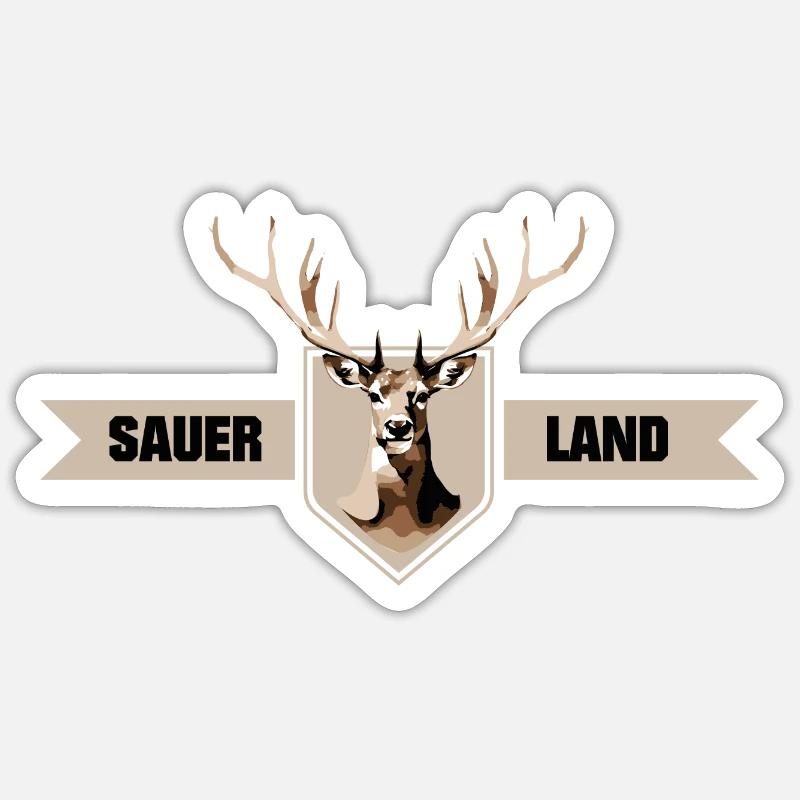 Sauerland Hirsch 01 Sticker size S (10 x 10 cm)