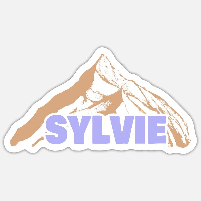 Sylvie comme idée cadeau - Sticker taille S (10 x 10 cm) - blanc mat