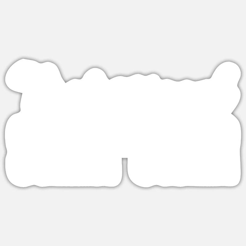 Chut professionnel - Sticker taille S (10 x 10 cm) - blanc mat