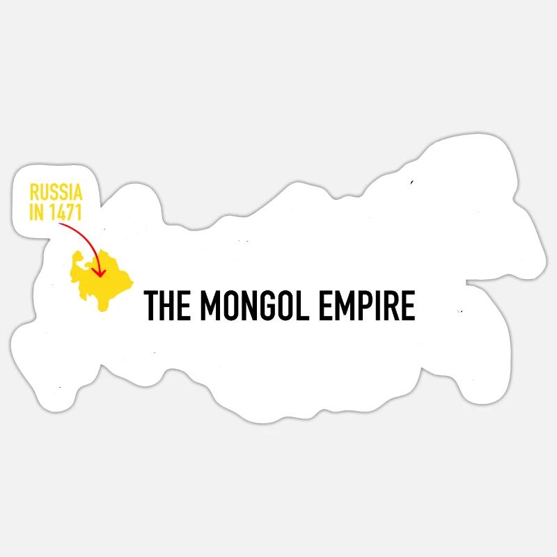 The Mongol Empire vs Russia - Sticker Größe S (10 x 10 cm) - Mattweiß