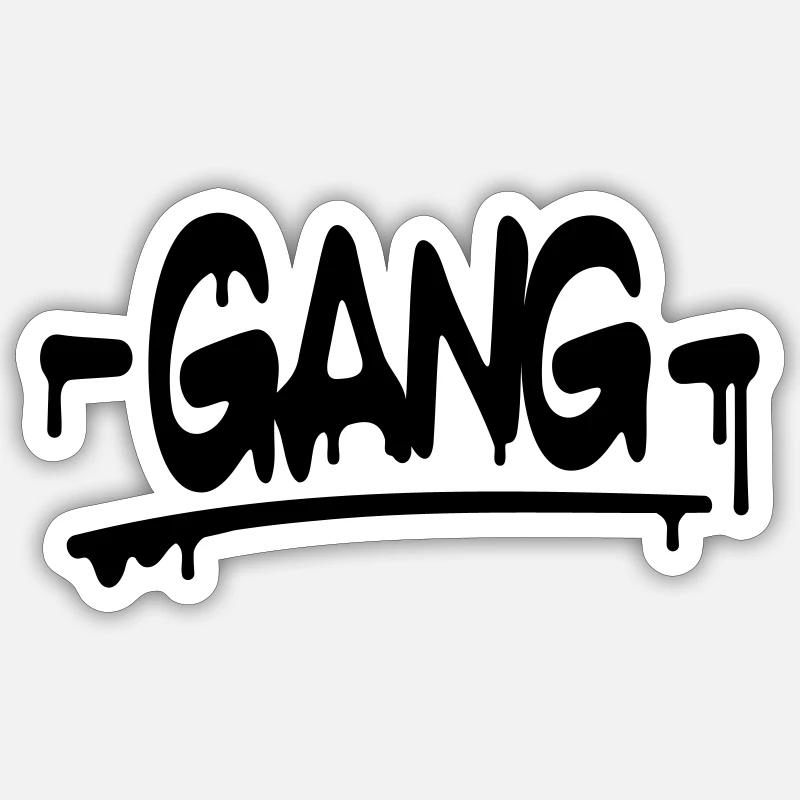 Gang - Sticker Größe S (10 x 10 cm) - Mattweiß