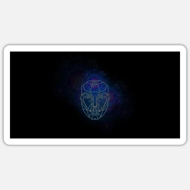 Skullman Farbe - Sticker Größe S (10 x 10 cm) - Mattweiß