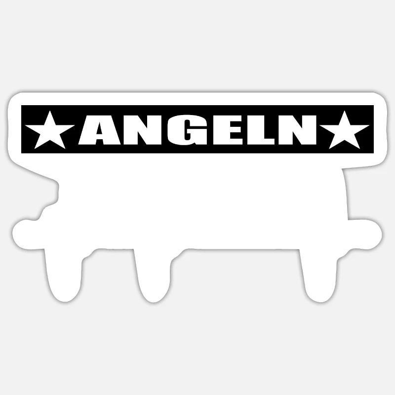 Angeln Sticker Größe S (10 x 10 cm)