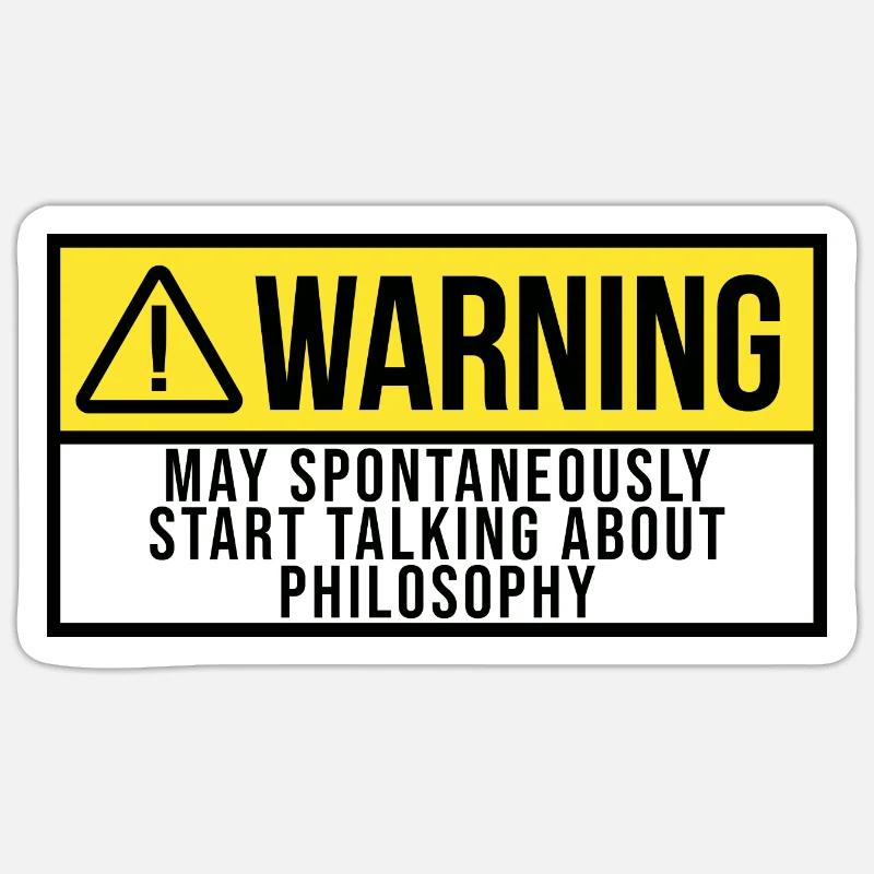 Philosophy Philosopher - Sticker size S (10 x 10 cm) - white matte