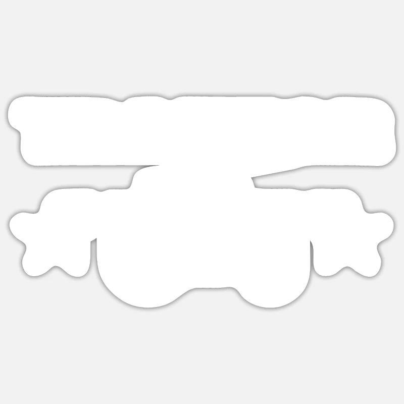 Traktor - Sticker Größe S (10 x 10 cm) - Mattweiß