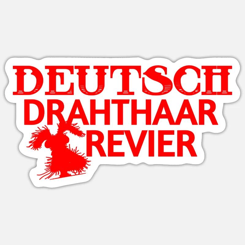 German Wirehaired Pointer - Sticker size S (10 x 10 cm) - white matte