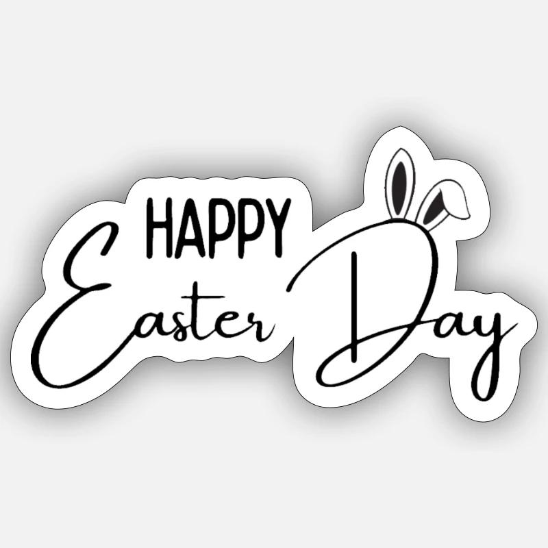 Happy Easter Day - Sticker size S (10 x 10 cm) - white matte