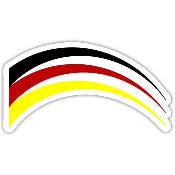 Germany colors symbol - Sticker size S (10 x 10 cm) - white matte - Front