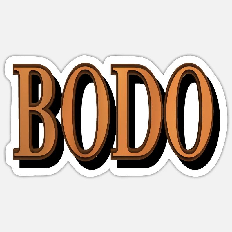 bodo2 - Sticker Größe S (10 x 10 cm) - Mattweiß