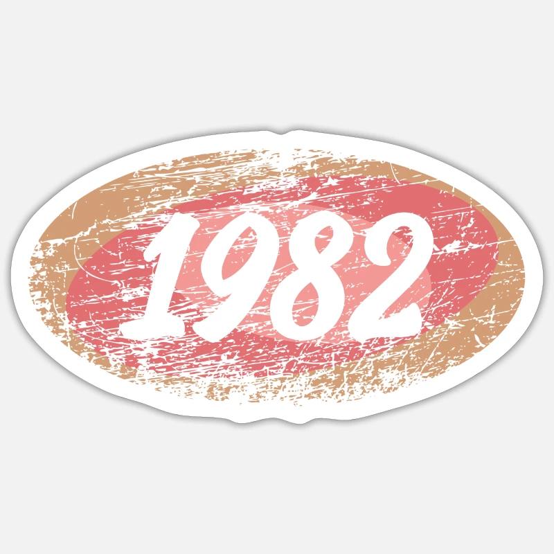 1982 - Sticker Größe S (10 x 10 cm) - Mattweiß