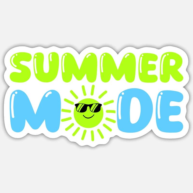 Summer Mode - Sticker size S (10 x 10 cm) - white matte