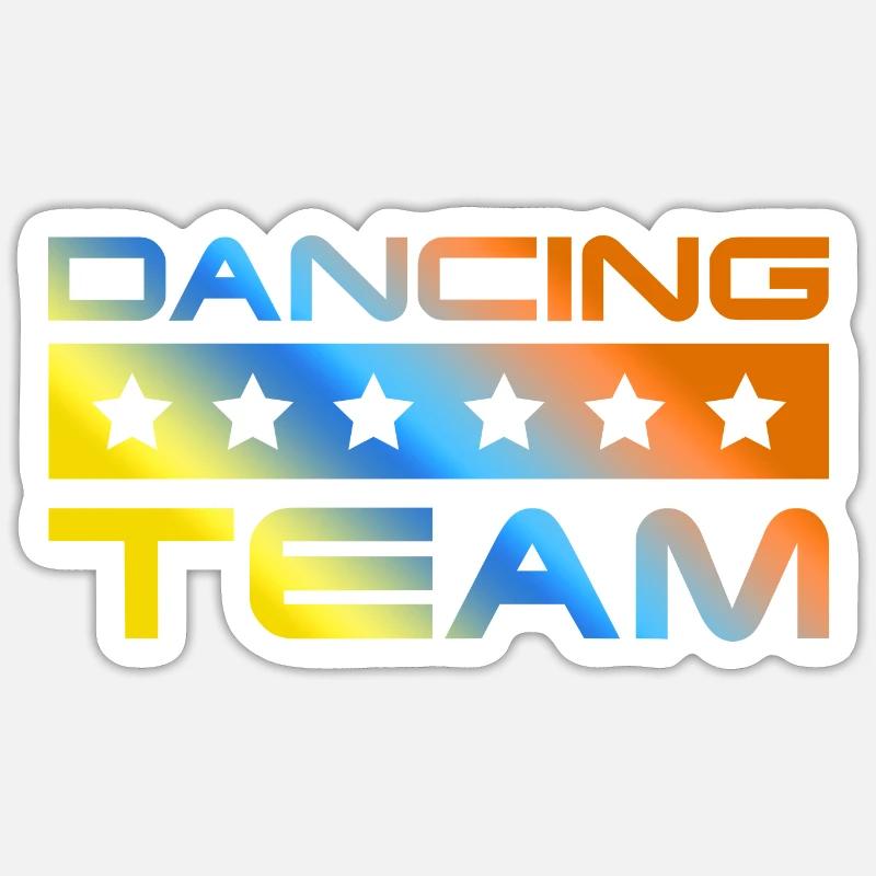 Dancing Crew Coloré Sticker taille S (10 x 10 cm)