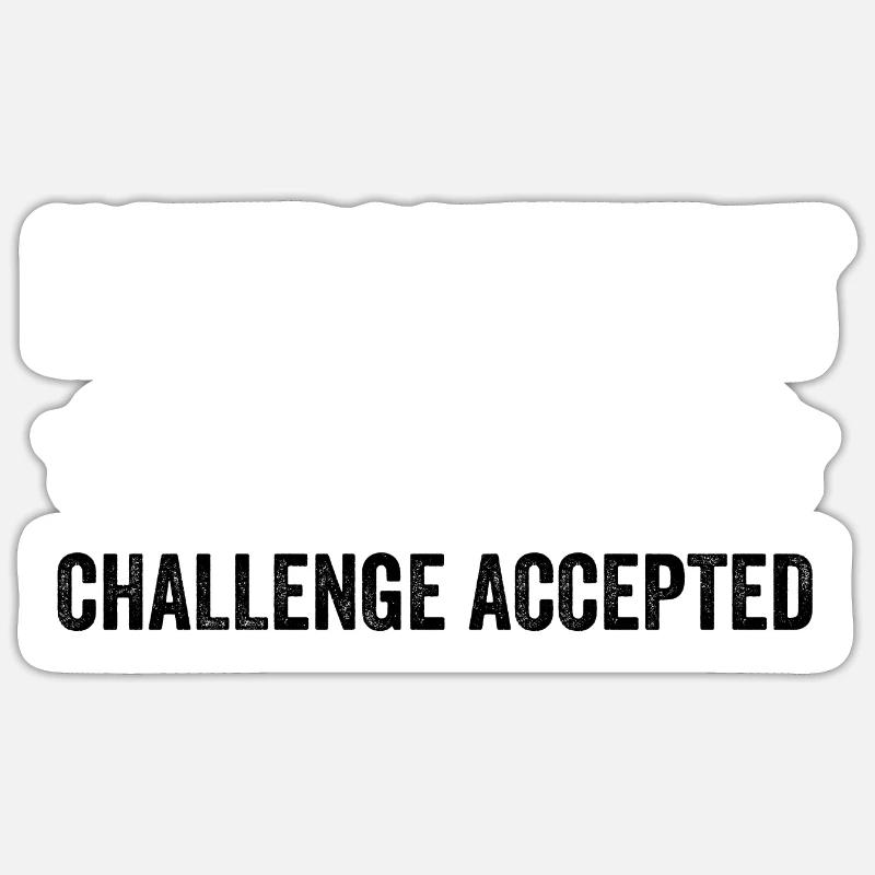 Défi de jeûne intermittent accepté Sticker taille S (10 x 10 cm)