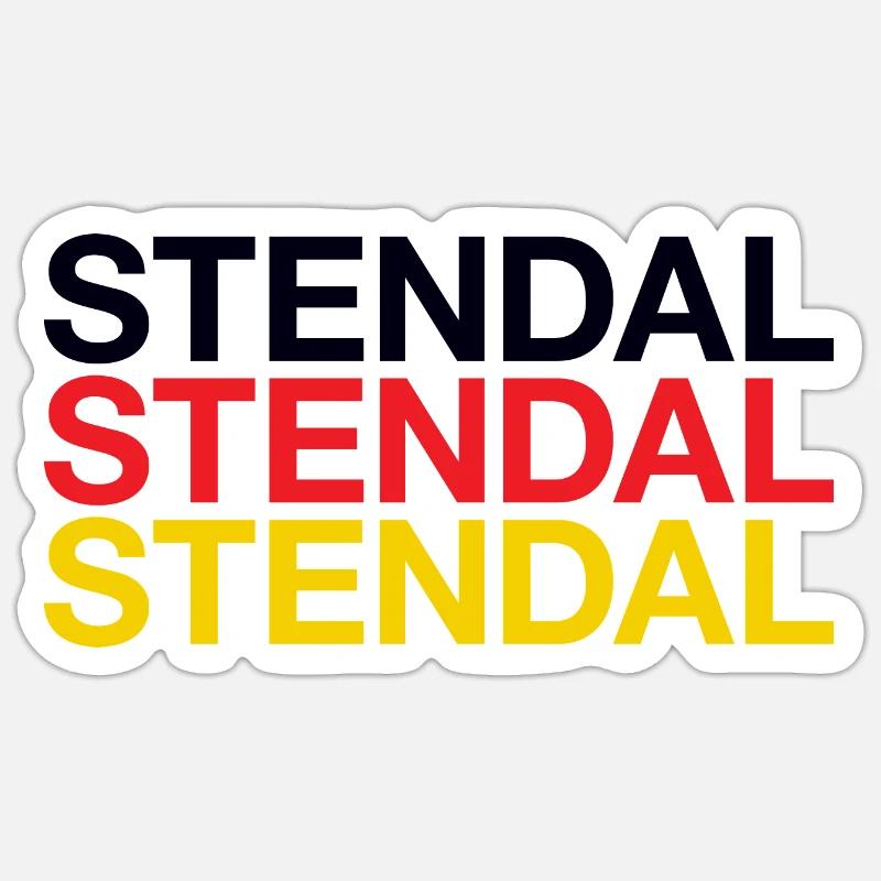 STENDAL - Sticker taille S (10 x 10 cm) - blanc mat