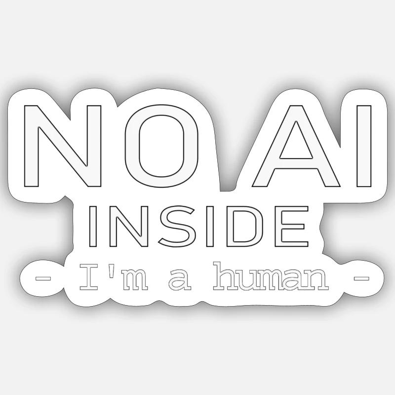 NO AI INSIDE Sticker taille S (10 x 10 cm)